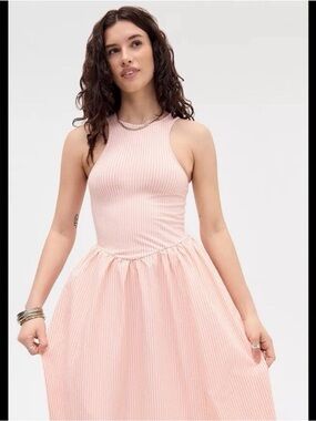 Kimchi Blue light pink striped dress